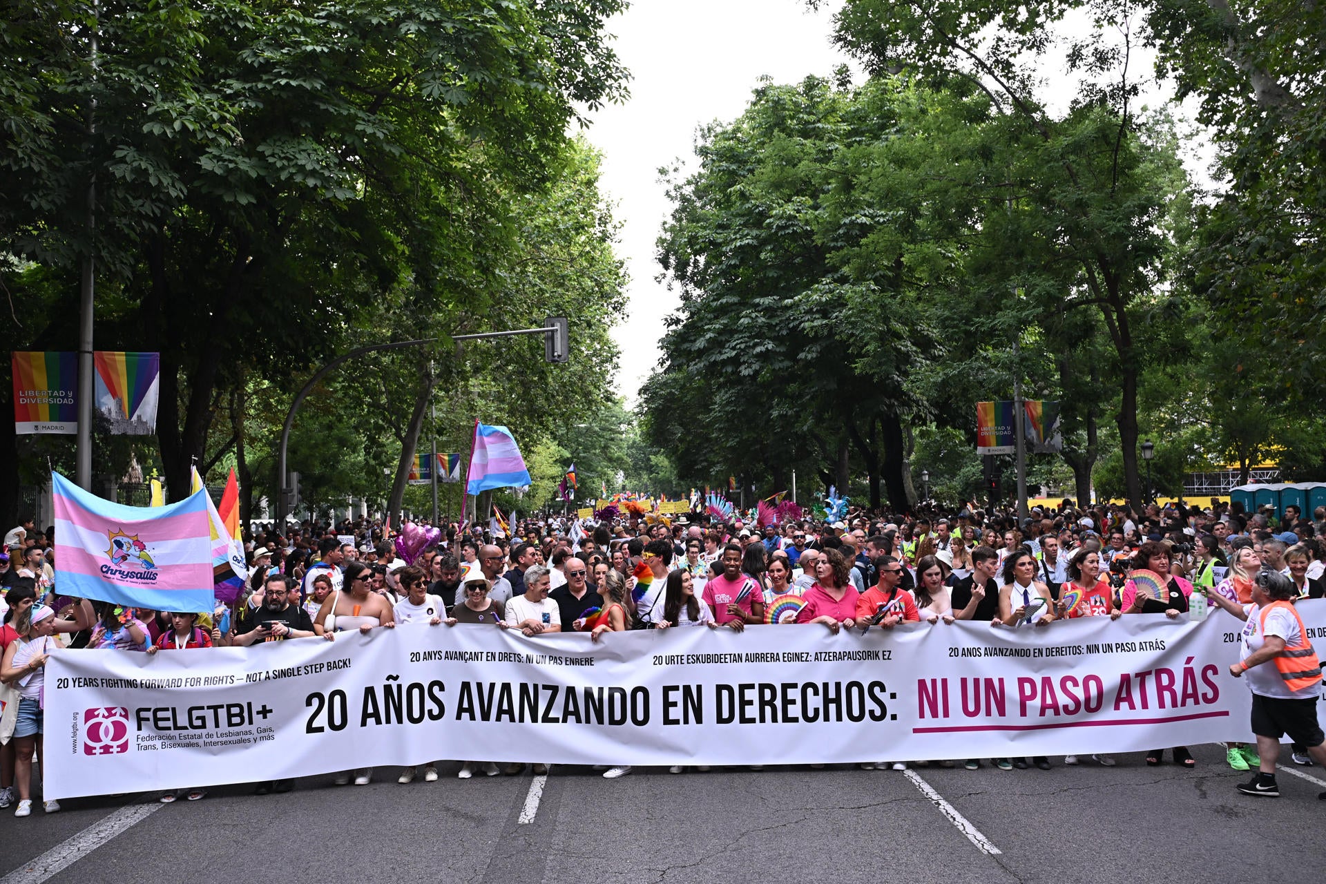 Miles de manifestantes llenan las calles de Madrid en defensa del Orgullo LGTBIQ+: "Ni un paso atrás" Miles de manifestantes llenan las calles de Madrid en defensa del Orgullo LGTBIQ+: "Ni un paso atrás"