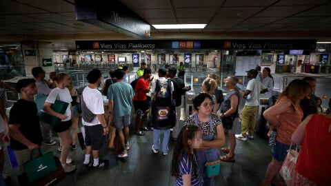 Estación de Rodalies de Plaça Catalunya este 12 de julio 2025 Estación de Rodalies de Plaça Catalunya este 12 de julio 2025