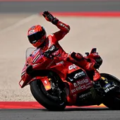 Marc Márquez durante la 'sprint' del GP de Alemania Marc Márquez durante la 'sprint' del GP de Alemania