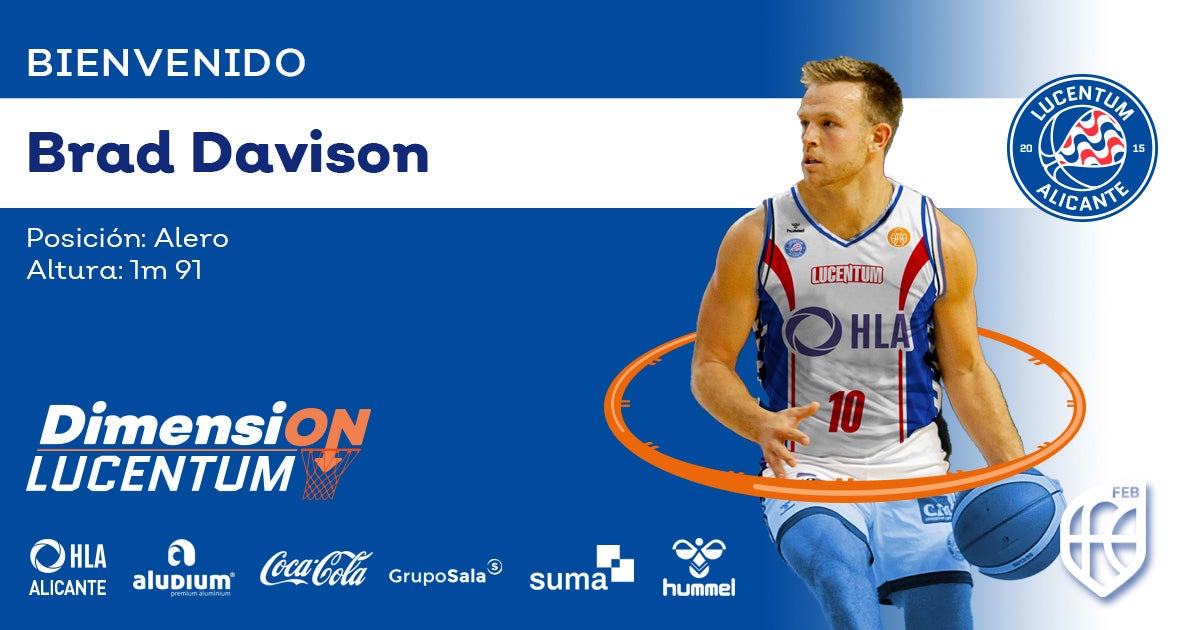 Brad Davison vuelve a Alicante y el Lucentum ya cuenta con cuatro jugadores en plantilla Brad Davison vuelve a Alicante y el Lucentum ya cuenta con cuatro jugadores en plantilla