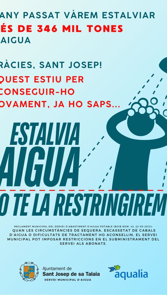 Cartel con la iniciativa del Ajuntament de Sant Josep