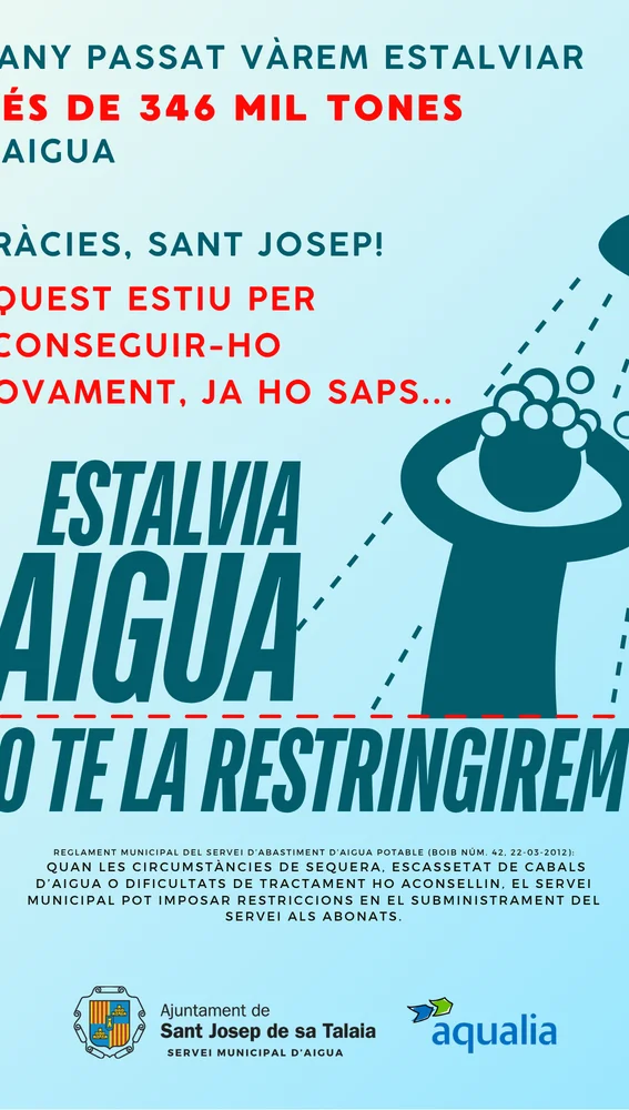 Cartel con la iniciativa del Ajuntament de Sant Josep Cartel con la iniciativa del Ajuntament de Sant Josep