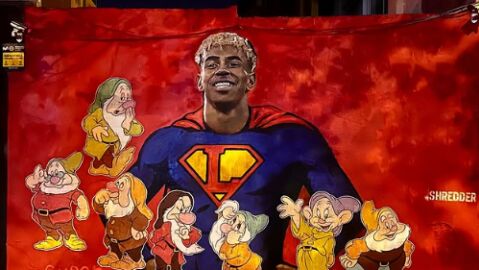Vandalizan el mural de Lamine Yamal: Esta vez colocan a los siete enanitos