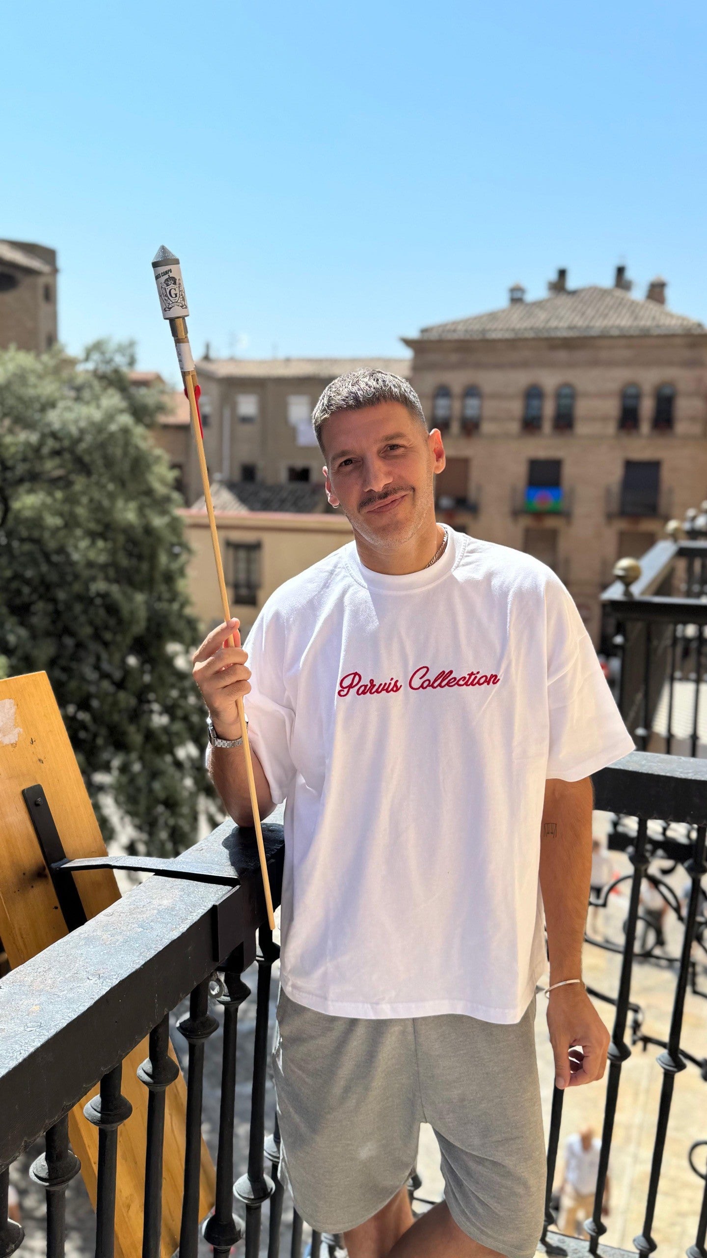 Todo listo para que Huesca se vista de blanco y verde y comiencen las fiestas laurentinas Todo listo para que Huesca se vista de blanco y verde y comiencen las fiestas laurentinas