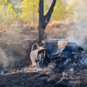 Accidente de tráfico en Altea con incendio del vehículo 