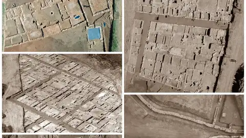 fotos aéreas de la almunia hallada durante las obras de la Ronda Oeste fotos aéreas de la almunia hallada durante las obras de la Ronda Oeste