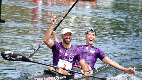 Bouzán y Llera tras ganar en el Sella Bouzán y Llera tras ganar en el Sella
