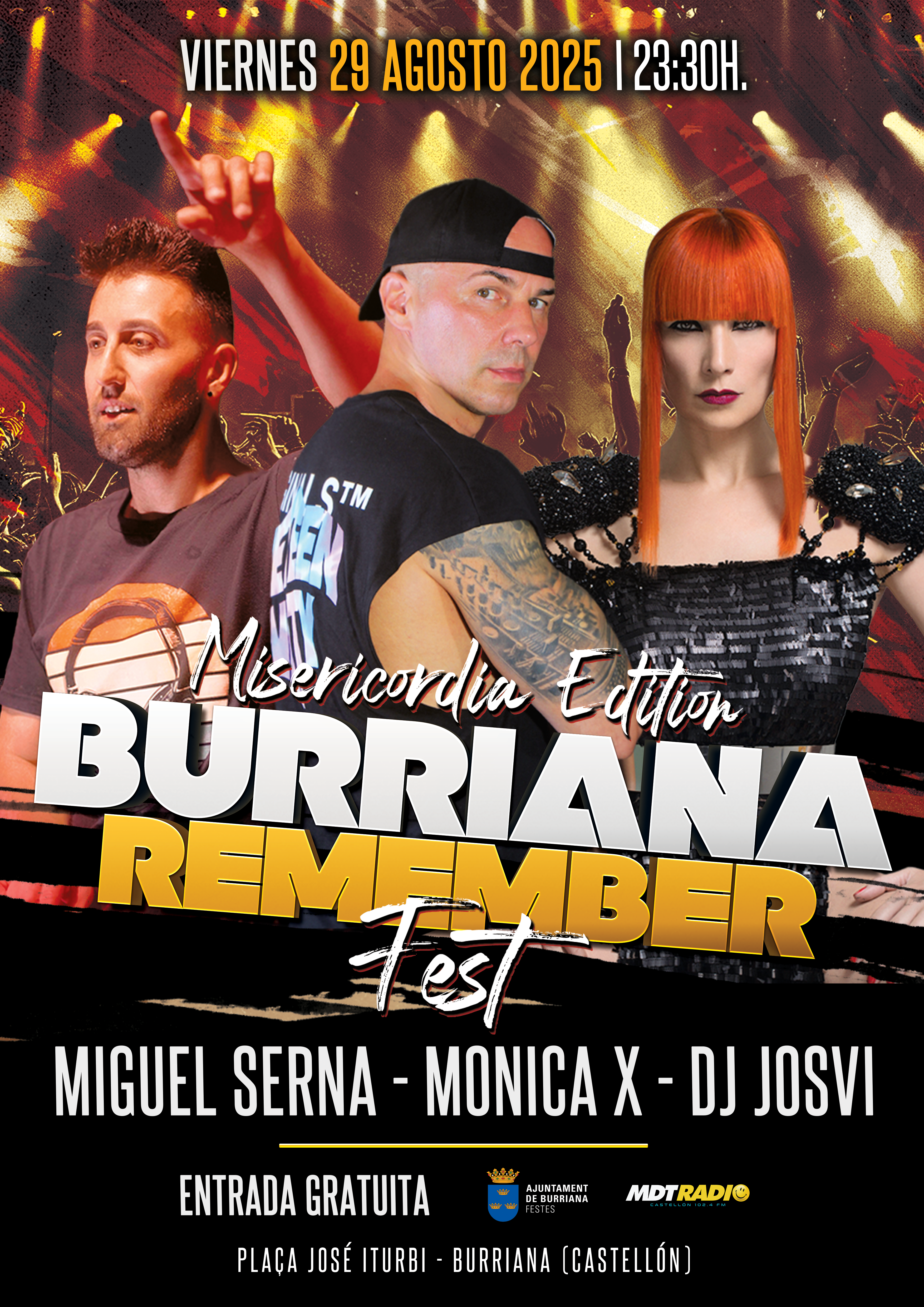 Burriana inaugurará las Fiestas de la Misericòrdia 2025 con el Burriana Remember Fest Burriana inaugurará las Fiestas de la Misericòrdia 2025 con el Burriana Remember Fest