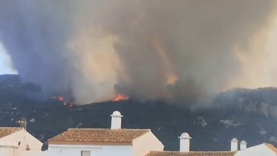 Las impactantes imágenes del incendio de Tarifa: una gran humareda cubre gran parte del cielo gaditano