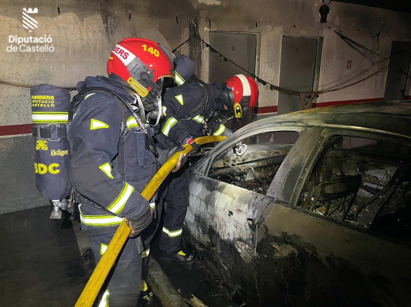 Controlado un incendio en un parking subterráneo de Moncofa Controlado un incendio en un parking subterráneo de Moncofa