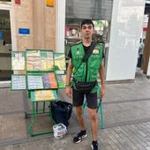 Vendedor de la ONCE que repartió el premio Vendedor de la ONCE que repartió el premio