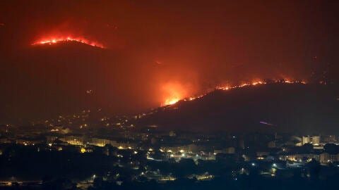 Incendio forestal en A R&uacute;a (Ourense)