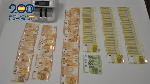 Parte del dinero incautado Parte del dinero incautado