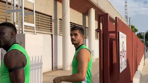 André Silva, en un entrenamiento con el Elche CF. André Silva, en un entrenamiento con el Elche CF.