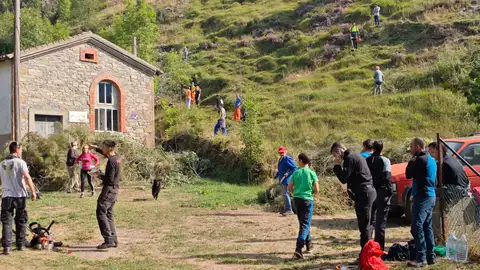 Trabajos de desbroce en Camporredondo de Alba Palencia