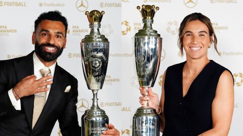 Mohamed Salah y Mariona Caldentey, elegidos mejores jugadores del a&ntilde;o por los futbolistas de Inglaterra.