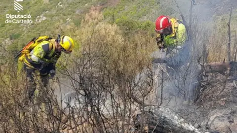 Perimetrado el incendio forestal de Artana Perimetrado el incendio forestal de Artana