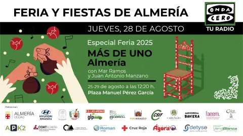 Feria de Almería 2025: los conciertos y actividades que no te puedes perder el jueves 28 Feria de Almería 2025: los conciertos y actividades que no te puedes perder el jueves 28