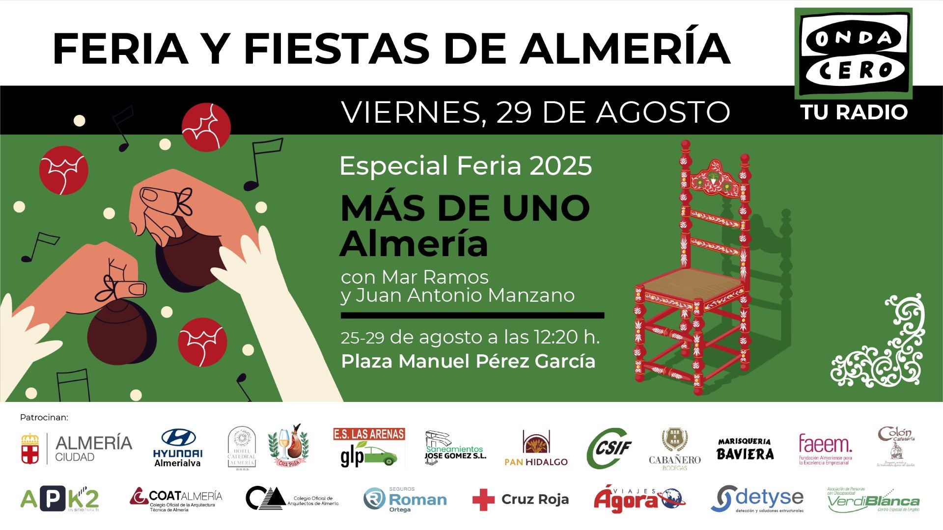 Feria de Almería 2025: los conciertos y actividades que no te puedes perder el viernes 29 Feria de Almería 2025: los conciertos y actividades que no te puedes perder el viernes 29