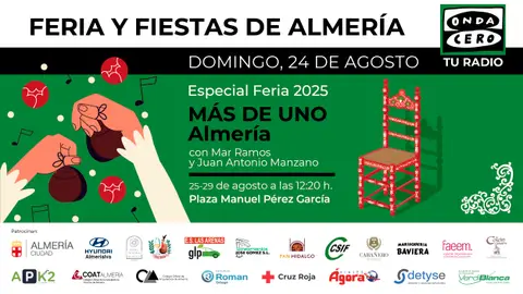 Feria de Almería 2025: los conciertos y actividades que no te puedes perder el domingo 24 Feria de Almería 2025: los conciertos y actividades que no te puedes perder el domingo 24