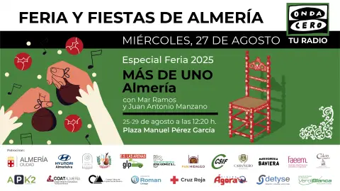 Feria de Almería 2025: los conciertos y actividades que no te puedes perder el miercoles 27 Feria de Almería 2025: los conciertos y actividades que no te puedes perder el miercoles 27