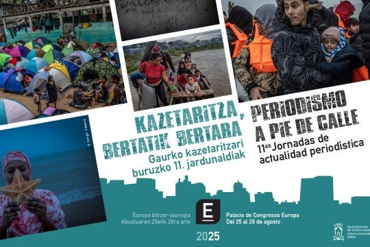 La XI edición de Periodismo a pie de calle ofrece 17 actividades entre el 25 y 29 de agosto Vitoria-Gasteiz La XI edición de Periodismo a pie de calle ofrece 17 actividades entre el 25 y 29 de agosto Vitoria-Gasteiz