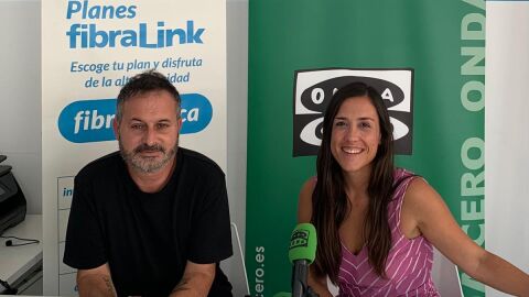 Con Paula Barca, gerente de Fibralink. 