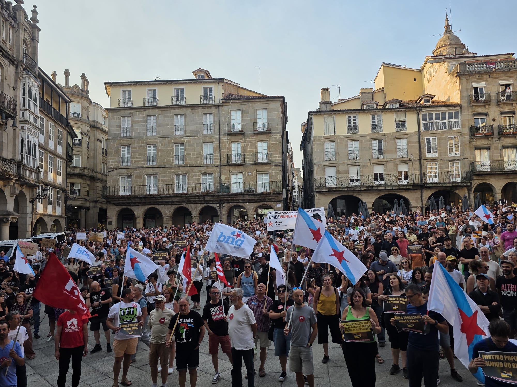 Centos de ourensáns protestan contra a política forestal da Xunta Centos de ourensáns protestan contra a política forestal da Xunta