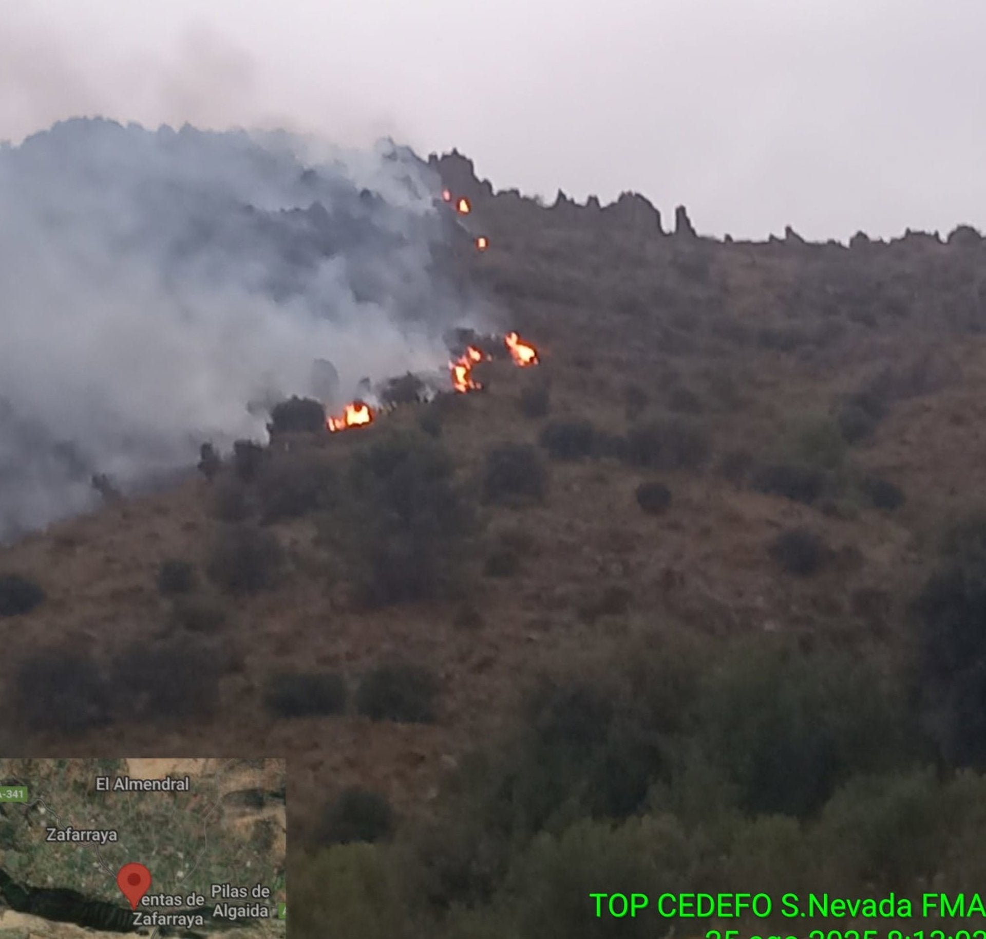 Declarado de madrugada un incendio forestal en el término de Alhama de Granada Declarado de madrugada un incendio forestal en el término de Alhama de Granada