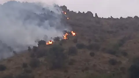 Incendio en el término municipal de Alhama de Granada. Incendio en el término municipal de Alhama de Granada.