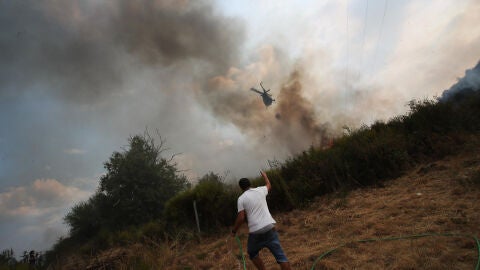 Incendio en Molinaseca, El Bierzo, L&eacute;on.