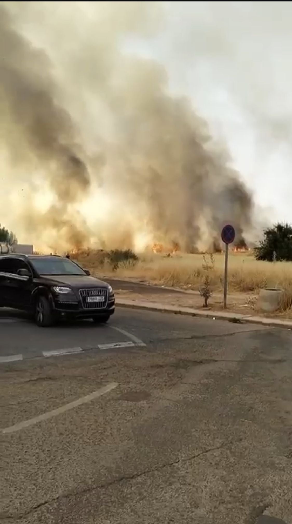 Controlado el incendio de La Granja en Ciudad Real: "Estábamos asustados, las llamas eran muy altas" Controlado el incendio de La Granja en Ciudad Real: "Estábamos asustados, las llamas eran muy altas"
