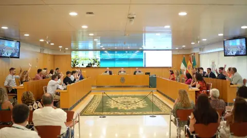 Pleno del 31 de julio, en el que se aprobó la medida. - DIPUTACIÓN DE SEVILLA Pleno del 31 de julio, en el que se aprobó la medida. - DIPUTACIÓN DE SEVILLA
