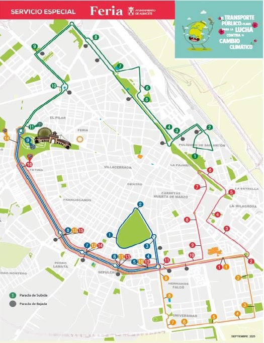 Así funcionarán los autobuses en Albacete durante la Feria Así funcionarán los autobuses en Albacete durante la Feria