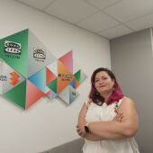 La responsable de Wayalia en Huelva, Elvira Usín, en las instalaciones de Onda Cero Huelva.