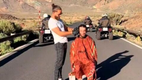 Pol&eacute;mica imagen del barbero que ofrec&iacute;a sus servicios en el Parque Nacional del Teide