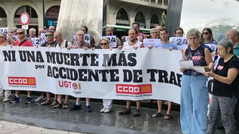 Concentración de Comisiones Obreras el 6 de agosto en Zaragoza por los fallecidos en accidente laboral en Aragón en 2025 Concentración de Comisiones Obreras el 6 de agosto en Zaragoza por los fallecidos en accidente laboral en Aragón en 2025