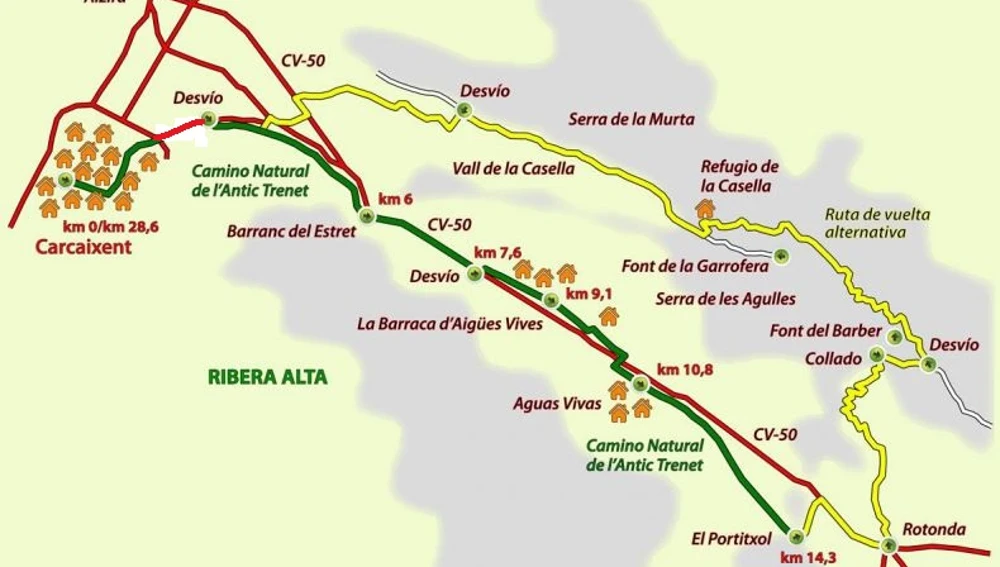 Plano Vía Verde Antic Trenet Plano Vía Verde Antic Trenet