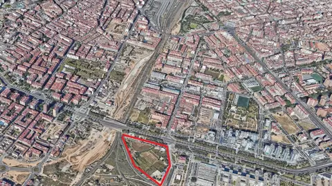 En rojo, el ámbito de la actuación Malilla