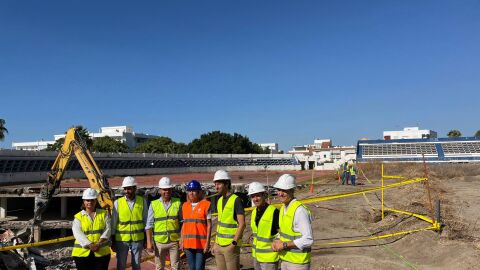 Obras derribo estadio municipal Marbella