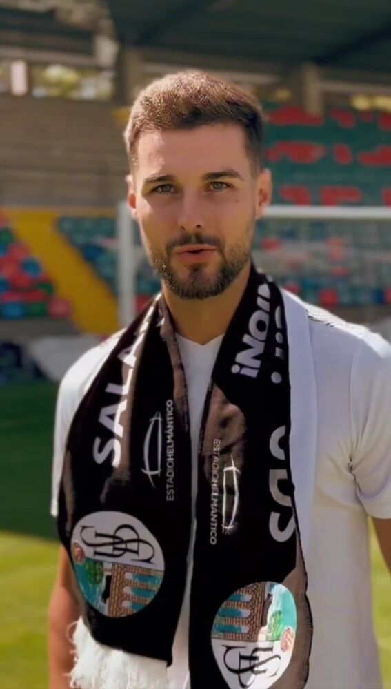 Javi Delgado, en la instalación deportiva
