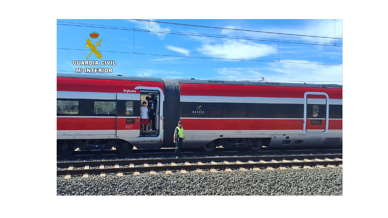 La Guardia Civil de Ciudad Real auxilia a los pasajeros del tren cuyo último vagón salió ardiendo La Guardia Civil de Ciudad Real auxilia a los pasajeros del tren cuyo último vagón salió ardiendo