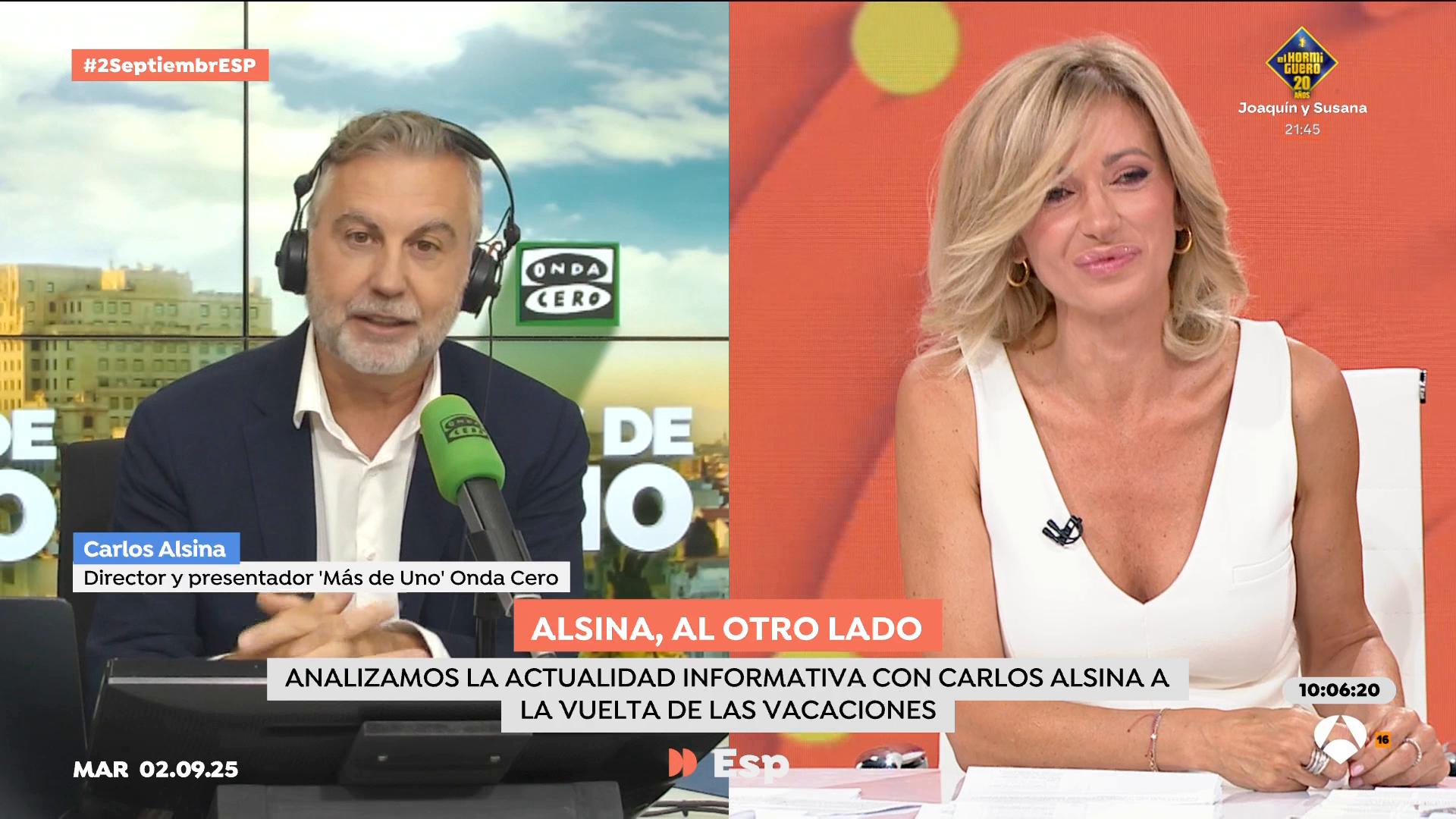 Alsina, en Espejo Público: "IIla debería recordar que tiene una dignidad como presidente autonómico" Alsina, en Espejo Público: "IIla debería recordar que tiene una dignidad como presidente autonómico"