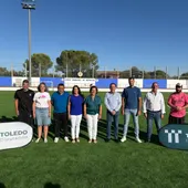 Diputación de Toledo inaugura el nuevo campo de césped de Carranque Diputación de Toledo inaugura el nuevo campo de césped de Carranque