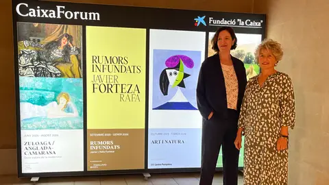 La gestora de planificación y contenidos de CaixaForum Palma, Noemí Vallespir, y la directora del área de exposiciones, colección y CaixaForum+ de la Fundación "la Caixa", Isabel Salgado. La gestora de planificación y contenidos de CaixaForum Palma, Noemí Vallespir, y la directora del área de exposiciones, colección y CaixaForum+ de la Fundación "la Caixa", Isabel Salgado.