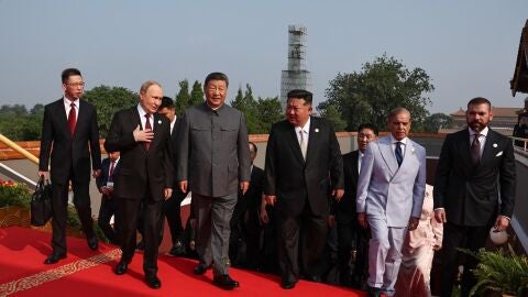 Presidente ruso Vlad&iacute;mir Putin, presidente chino Xi Jinping, l&iacute;der norcoreano Kim Jong Un, primer ministro pakistan&iacute; Shehbaz Sharif.