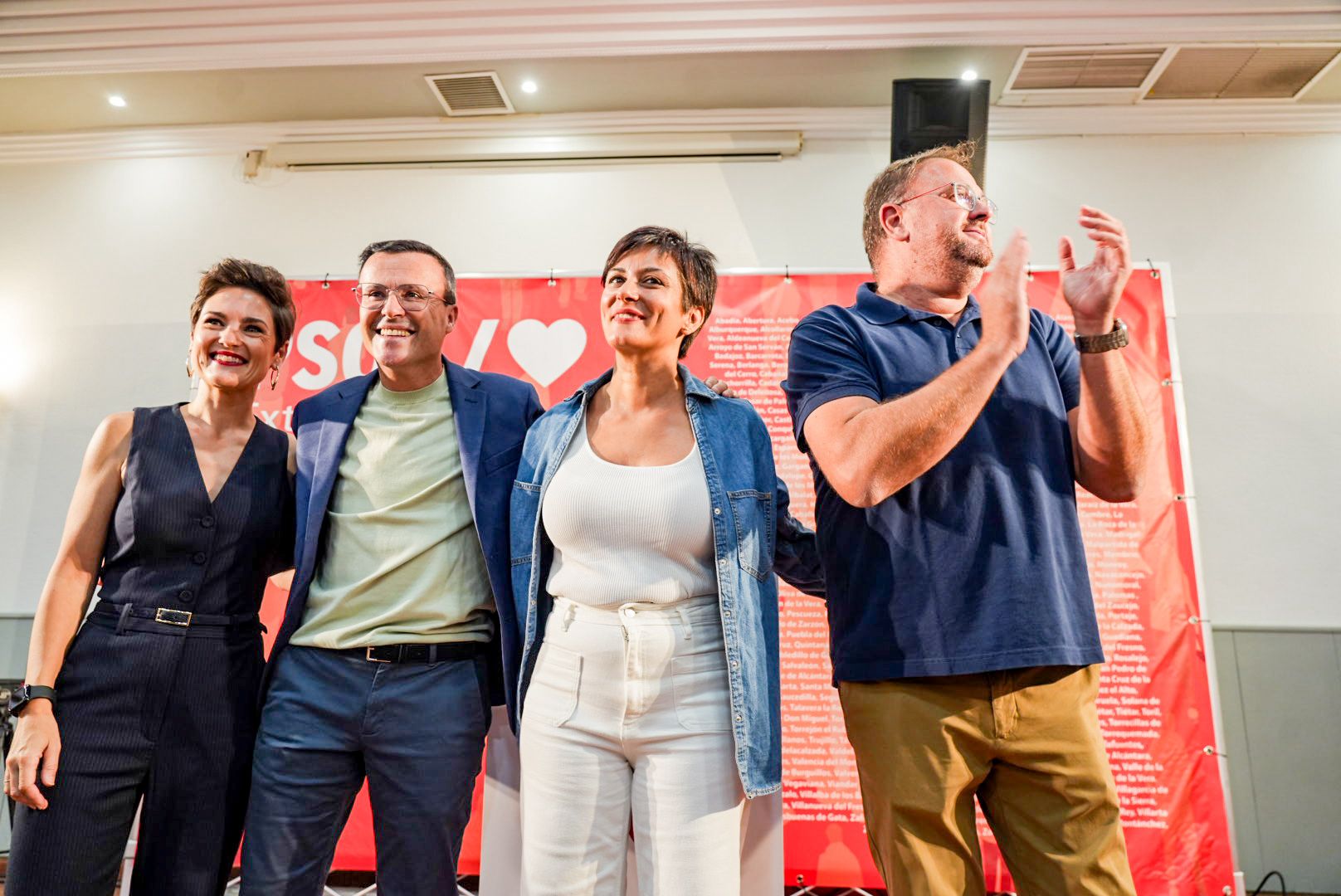 El PSOE extremeño abre su curso político en un acto en Mérida con Gallardo, Osuna y la Ministra de Vivienda Isabel Rodríguez El PSOE extremeño abre su curso político en un acto en Mérida con Gallardo, Osuna y la Ministra de Vivienda Isabel Rodríguez