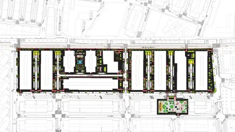 Plano de la reurbanización del barrio Virgen del Remedio Plano de la reurbanización del barrio Virgen del Remedio