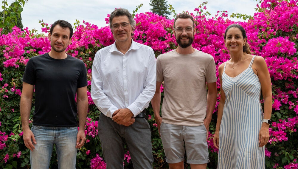 Los investigadores del Instituto de Neurociencias Sergio Niñerola, Ángel Barco, Juan Paraíso Luna y Beatriz del Blanco.