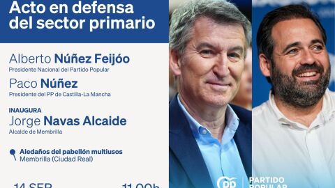 Núñez Feijóo estará este sábado en Membrilla Núñez Feijóo estará este sábado en Membrilla
